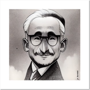 F. A. Hayek | Manga-Cartoon style Posters and Art